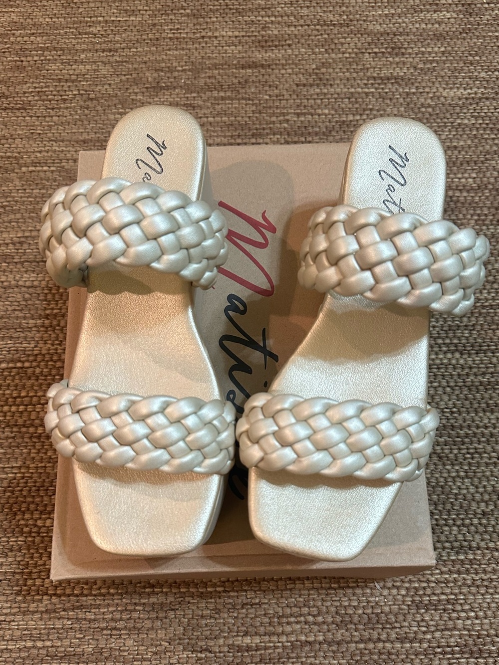 Women's Matisse Greyson Braided Double-Strap Slide Sandal in Gold